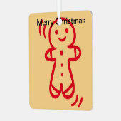 Kind Kunst werk op Kerstmis Metalen Ornament (Voorkant links)