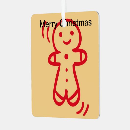 Kind Kunst werk op Kerstmis Metalen Ornament (Voorkant links)