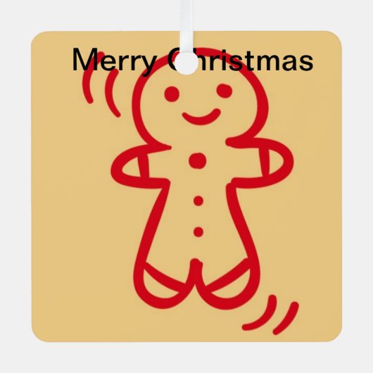 Kind Kunst werk op Kerstmis Metalen Ornament (Voorkant)