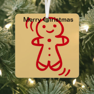 Kind Kunst werk op Kerstmis Metalen Ornament