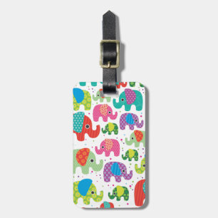 Kind label voor snelle india-olifant bagagelabel
