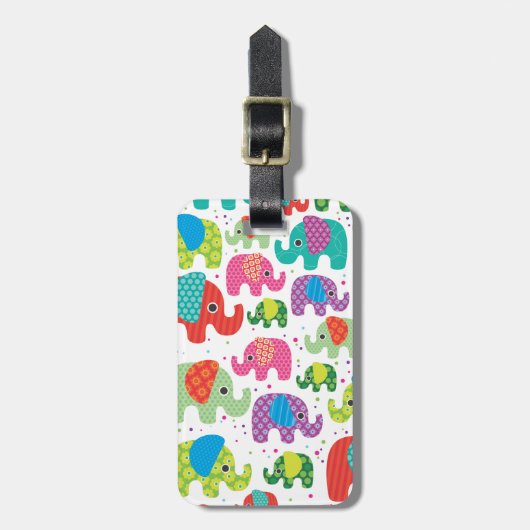 Kind label voor snelle india-olifant bagagelabel (Voorkant verticaal)
