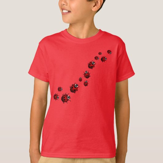 Kind Ladybug Art T-shirts Ladybug Ladybird Shirten (Voorkant)