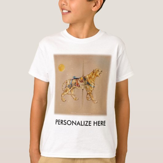Kind lichte T - shirts - Carrousel Tiger (Voorkant)
