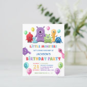 Kind Little Monster Birthday Party Invitation (Staand voorkant)