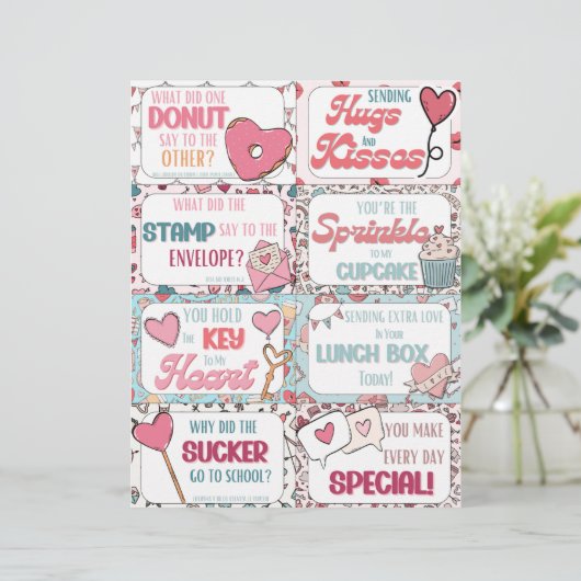 Kind Lunch Box Notities: Schattigee Valentijn Kaar (Staand voorkant)