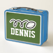 Kind lunchbox met aangepaste rugbyballdruk (Achterkant)