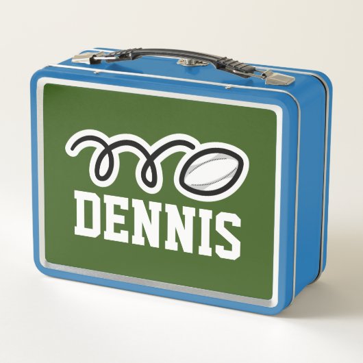 Kind lunchbox met aangepaste rugbyballdruk (Achterkant)