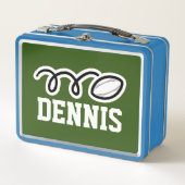 Kind lunchbox met aangepaste rugbyballdruk (Voorkant)