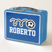 Kind lunchbox met aangepaste voetbal afdrukken (Voorkant)