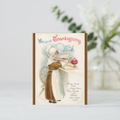  kind maakt appeltaart voor Thanksgiving Briefkaart (Staand voorkant)