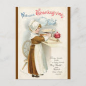  kind maakt appeltaart voor Thanksgiving Briefkaart (Voorkant)