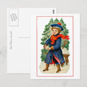 Kind maakt sneeuwbal briefkaart (Voorkant / Achterkant)