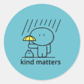 Kind Matters Ronde Sticker (Voorkant)
