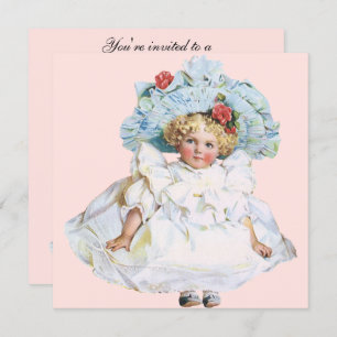  kind, meisje  Dress Birthday Party Kaart