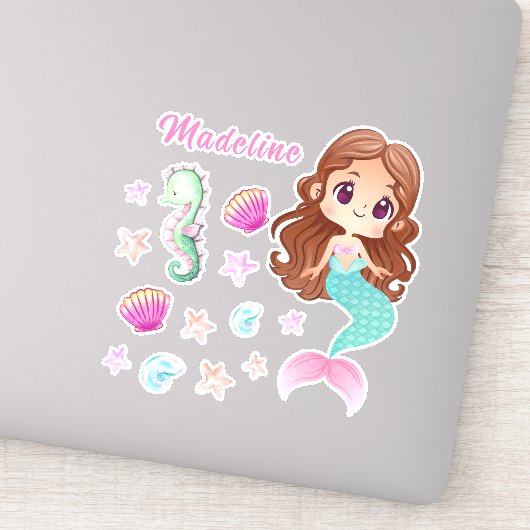 Kind Mermaid Personalized set Sticker (Detail)