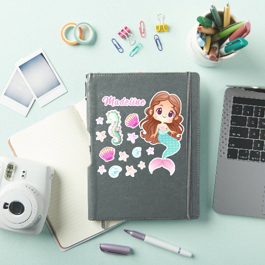 Kind Mermaid Personalized set Sticker (iPad Cover)