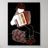 Kind met accordeon poster (Voorkant)