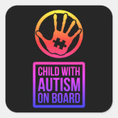 Kind met autisme aan boord van de Sticker (Voorkant)