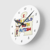 Kind Met Autisme Bruin Haar Meisje 2 Ronde Klok (Hoek)