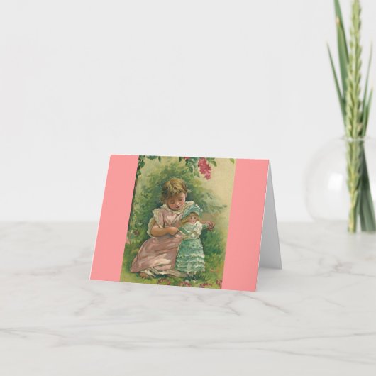  kind met Baby Doll Notecard Kaart (Voorkant)