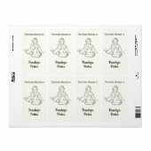  kind met boek en Jouw naam Bookplate Etiket (Full Sheet)