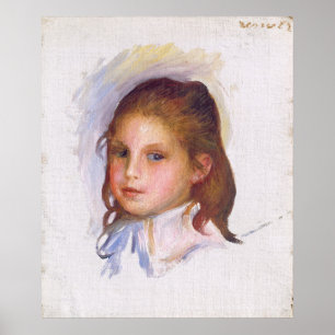 Kind met bruin haar - Auguste Renoir Fine Art Poster