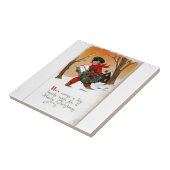 Kind met Cadeaus Tegeltje (Zijkant)