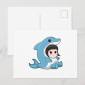 Kind met dolfijnkostuum briefkaart (Voorkant / Achterkant)