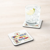 Kind met Donkerbruin Meisje 2 van het Autisme Drankjes Onderzetter (Rechterzijde)