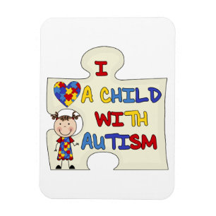 Kind met Donkerbruin Meisje 2 van het Autisme Magneet