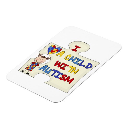 Kind met Donkerbruin Meisje 2 van het Autisme Magneet (Linkerzijde)