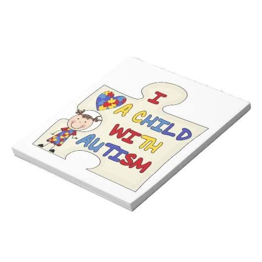 Kind met Donkerbruin Meisje 2 van het Autisme Notitieblok (Linkerzijde)