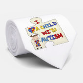 Kind met Donkerbruin Meisje 2 van het Autisme Stropdas (Opgerold)