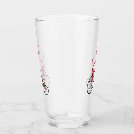 Kind met drie kerst Pint Soda Glass Glas (Rechts)