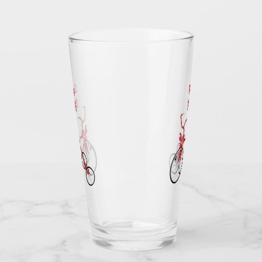 Kind met drie kerst Pint Soda Glass Glas (Links)