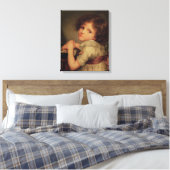 Kind met een Doll Canvas Afdruk (Insitu (Slaapkamer))