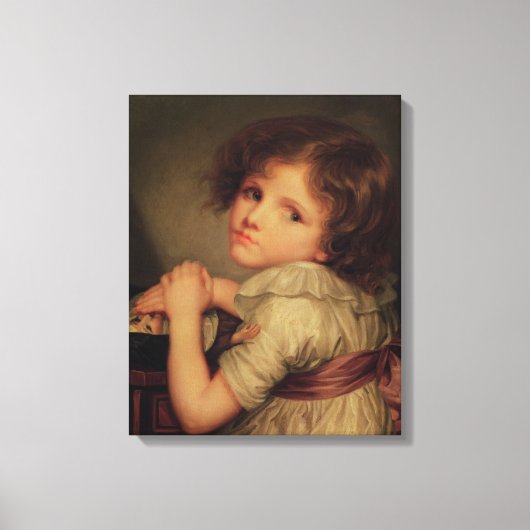 Kind met een Doll Canvas Afdruk (Voorkant)