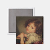 Kind met een Doll Magneet (Voorkant / Achterkant)