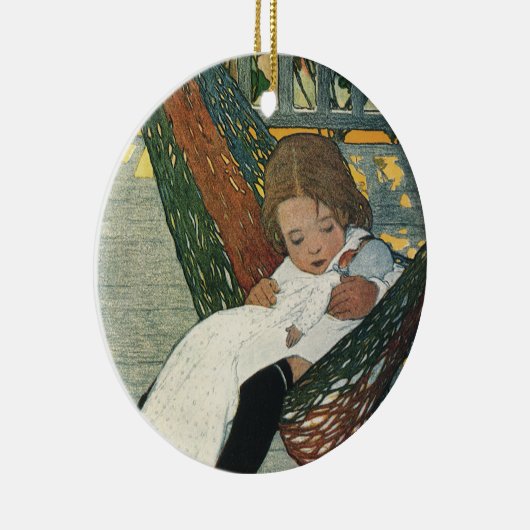  kind met een dollar van Jessie Willcox Smith Keramisch Ornament (Rechts)