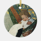  kind met een dollar van Jessie Willcox Smith Keramisch Ornament (Voorkant)