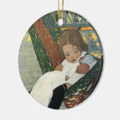  kind met een dollar van Jessie Willcox Smith Keramisch Ornament (Links)