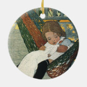  kind met een dollar van Jessie Willcox Smith Keramisch Ornament (Achterkant)