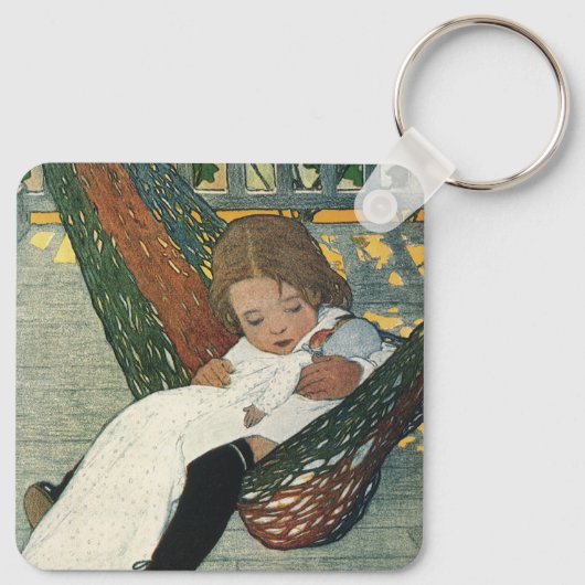  kind met een dollar van Jessie Willcox Smith Sleutelhanger (Achterkant)