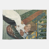  kind met een dollar van Jessie Willcox Smith Theedoek (Horizontaal)