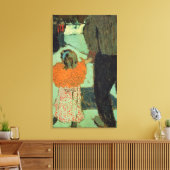 Kind met een rode sjaal, c. 1891 canvas afdruk (Insitu (Woonkamer))