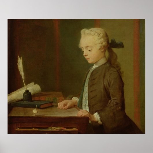 Kind met een theetotum, 1738 poster (Voorkant)