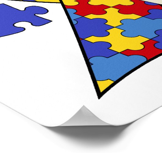 Kind met een uiterlijk op Autism Awareness Poster (Hoek)