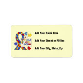 Kind met het Lint van de Voorlichting van het Auti Etiket (Voorkant)