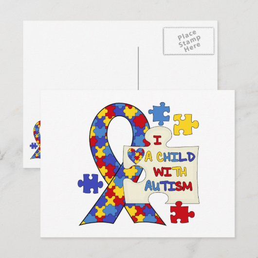 Kind met het Lint van de Voorlichting van het Briefkaart (Voorkant / Achterkant)